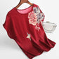 One-piece Printed Round Neck Top T-shirt Loose Short-sleeved Slimming Bottoming Shirt for Women Comfortable Cool and Breathable