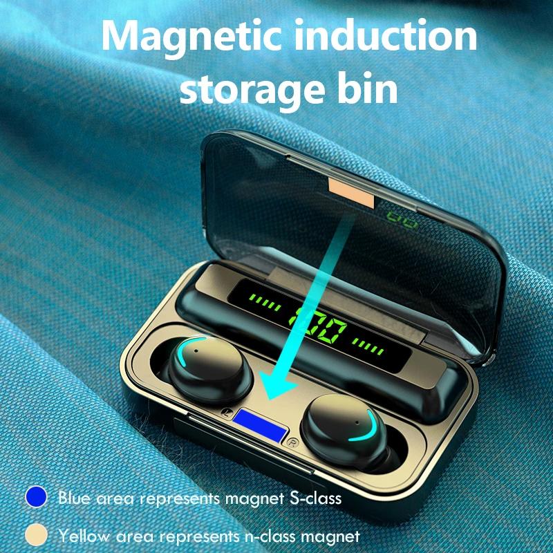 Bluetooth 5.0 Earphones 2200mAh Charging Box Wireless Headphone 9D Stereo Sports Waterproof Earbuds Headsets with Microphone