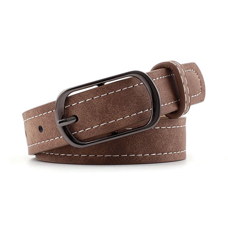 Belt Women Fashion Leather Waist Band Needle Square Buckle All-match