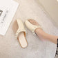 Summer Net Yarn Breathable Baotou Pedal Slippers Fairy Style Wild Stitching Sandals and Slippers Women