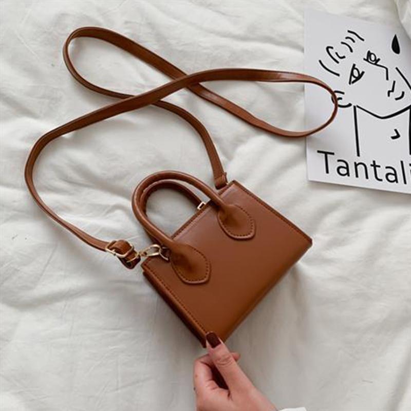 Pure Color Handbags Ladies Casual Fashion Personality Messenger Bags Shopping Shopping Handbags Shoulder Bags