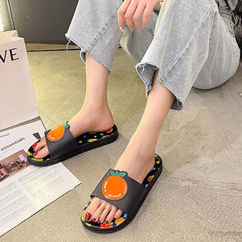 Slippers Women Summer Outing Non-slip Korean Cartoon Cute Home Slippers Soft Bottom Comfortable Shoes Women