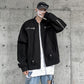 Autumn American Zipper Jacket Men's Retro Baseball Uniform Trendy Brand Japanese Loose Motorcycle Jacket Clothes
