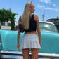 90s Pink Mini Dance Skirts Lady Trendy Y2K Summer Beachwear White Brandy Jupe Preppy Style Ruched Pleated Skirt Woman High Waist