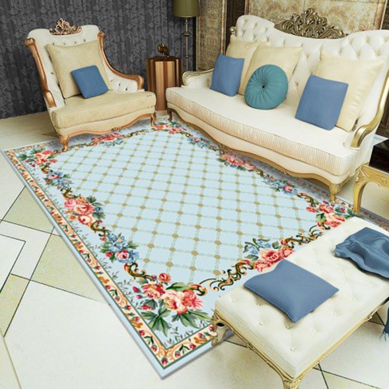 Modern Soft Persian Carpet for Living Room Non-slip European Carpet for Bedroom Bedside Rugs Parlor