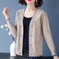 Autumn and Winter V-neck Knitted Sweater Ins Style Casual Short Jacket Fashion Simple Female Jacket