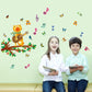 Cartoon wall stickers cat playing guitar kindergarten bedroom wall decoration painting stickers