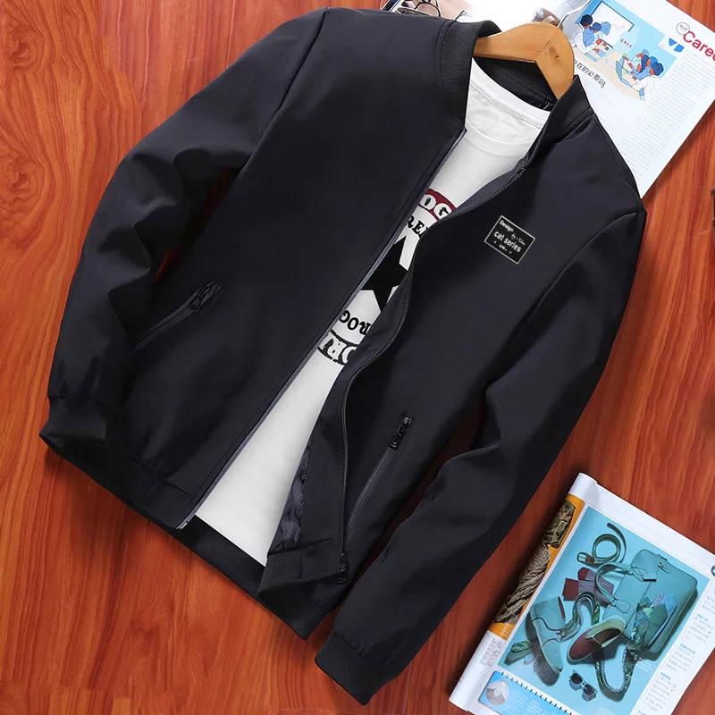 Jacket Men Fashion Casual Loose Mens Jacket Sportswear Outdoors Bomber Top Coat Mens Jackets Coats
