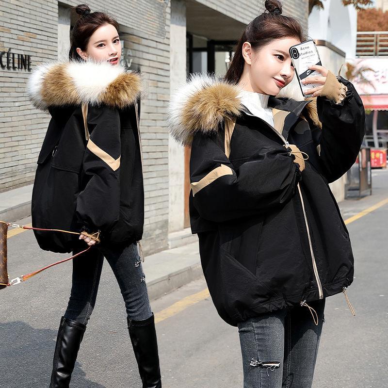 Winter Fashion Trend Women's Short Korean Style Loose Western Style Bread Jacket Thicken Warm Cotton