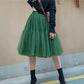 Women Veil Pettiskirt Tutu Skirt Plus Size Summer Ruffled Elastic Waist Sandy Beach Vacation Daily