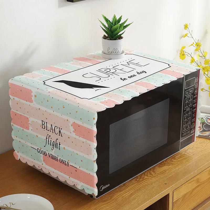 35*100cm Microwave Oven Cover Dust Cover Cloth Cover Oil Cover Cloth Oven Cover Three Sides All-inclusive