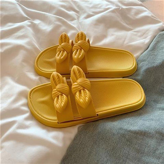 Fairy Style Sandals and Slippers Fashion Outer Wear Waterproof Non-slip Bow Beach Slippers Female Summer