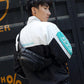 Waist Bag Men's Zipper Waterproof Black Shoulder Bag Outdoor Riding Sports Travel Messenger Bag