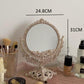 European Retro Embossed Double-sided Mirror Princess Mirror Vanity Mirror Bedroom Desktop Makeup Mirror