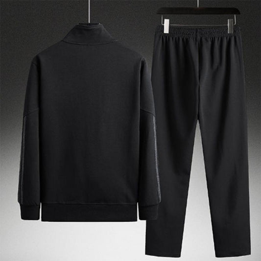 Casual Suit Men's Spring and Autumn Sportswear Dad's Wear Middle-aged and Elderly Sweater Suit Men's Plus Size Men's Sportswear Jacket