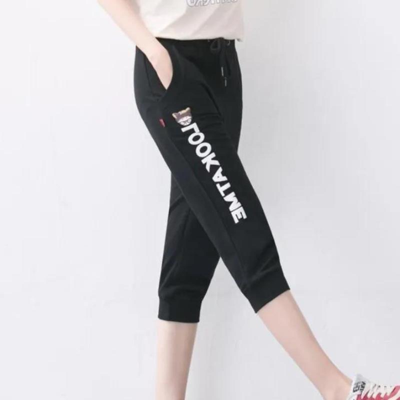 Sports Pants Cropped Pants Women's Summer Thin Loose Casual Shorts Harem Pants Cotton Sports Pants Running Pants Women