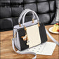 Women Vintage Soft PU Leather Handbag Horizontal Square Shoulder Bag