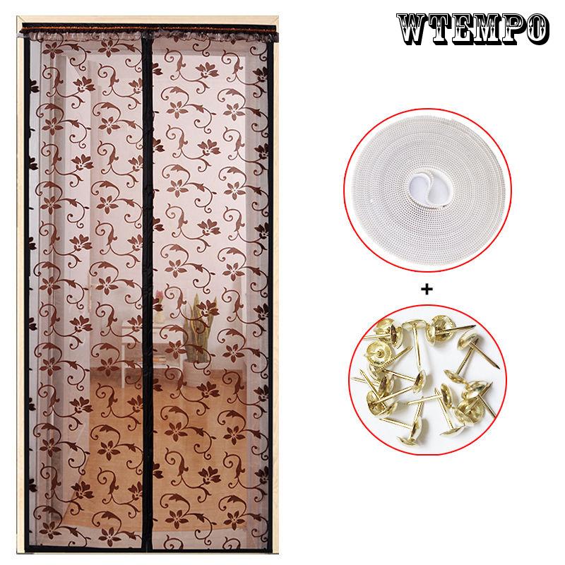 Cute Cartoon Pattern Anti-mosquito Curtain Summer Magnetic Screen Door Mosquito Net