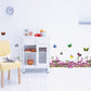 Fresh purple fence butterfly grass skirting bathroom door and window background decoration removable