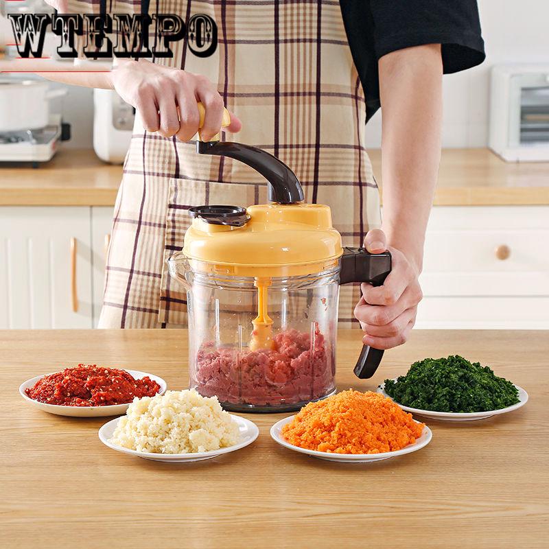 Dicing Machine Manual Food Chopper Vegetable Fruits Nut Onion Hand Power Mincer Blender Mixer