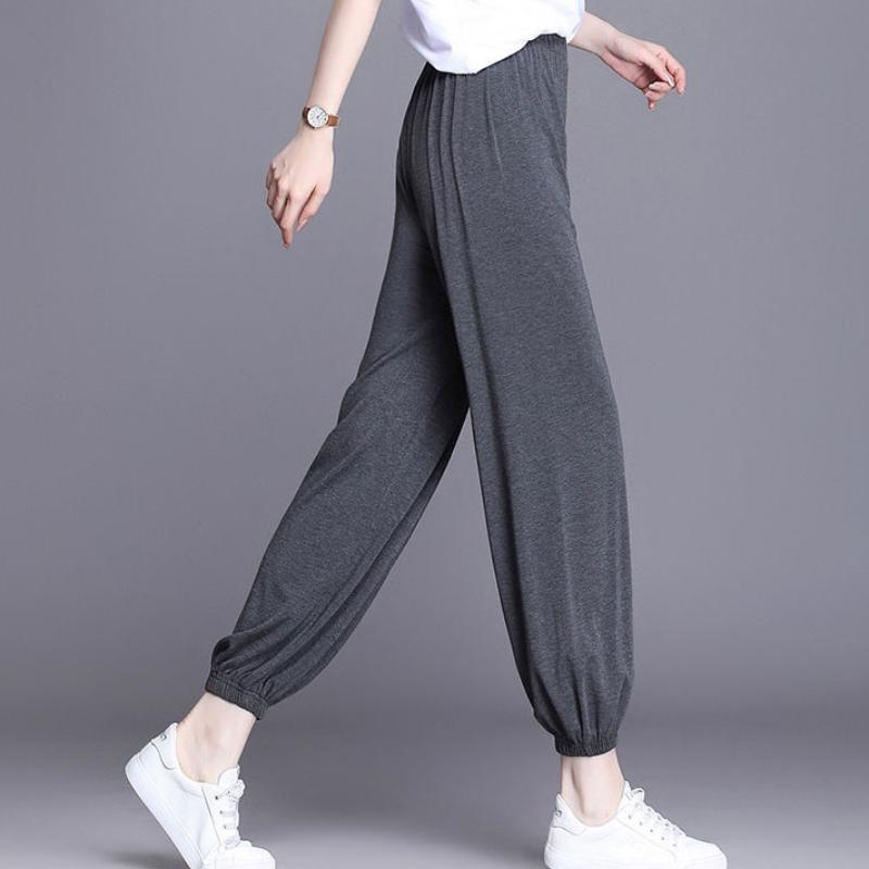 Modal Harem Pants Women's Nine-point Pants Summer Thin Section Falling Feeling Wide Leg Casual All-match Thin High Waist Bloomers