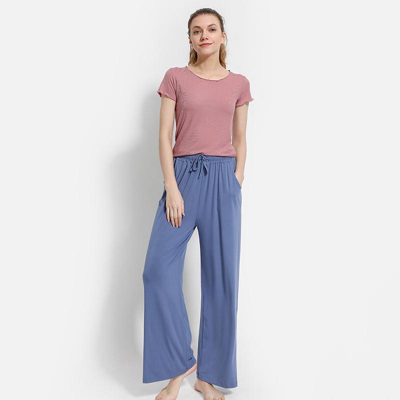 Spring Autumn Casual Loose Pants Women Thin Breathable Flared Trousers Lady Straight Pants