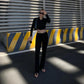Polo Collar Long-sleeved Shirt Women's Spring and Autumn Slim Solid Color Top