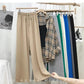 Waffle Elastic High Waist Casual Pants Autumn and Winter Women's Korean Style Loose Drape Wide Leg Trousers Show Leg Length Sports Jogging Pants
