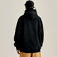 Autumn and Winter Plus Velvet Warmth Trend Letter Embroidery Sweater Loose and Versatile Men's Solid Color Hooded Jacket