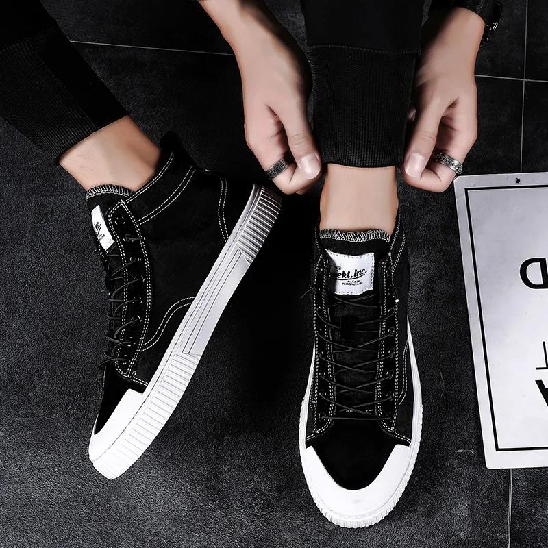 Summer Men's Korean High-top Canvas Shoes Trendy Student Sports Shoes Men's Casual Sneakers