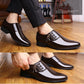 British Men's Leather Shoes Increase Formal Wear Business Shoes Cover Foot Casual Wedding Shoes