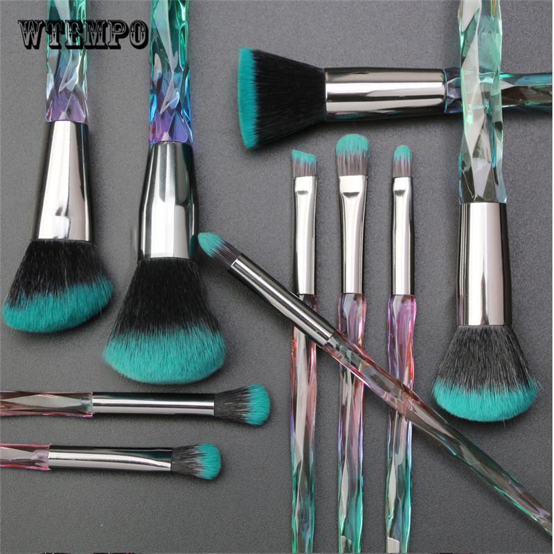 10pcs Unicorn Makeup Brushes Set Eyeshadow Foundation Crystal Diamond Make Up Brush Kits Maquiagem