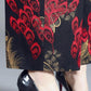 Cotton Silk Pocket Wide-leg Pants, Floral Pants, Nine-point Casual High-waist Rayon Trousers