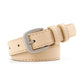Waist Belt Teenager Boys Girls Students Buckle Waist Belt Leather Solid Color