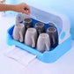 Tea Cup Tableware Storage Box Dust-proof Drain Cup Holder Milk Bottle Storage Household Tray Cup Holder Storage Rack Home Organizer