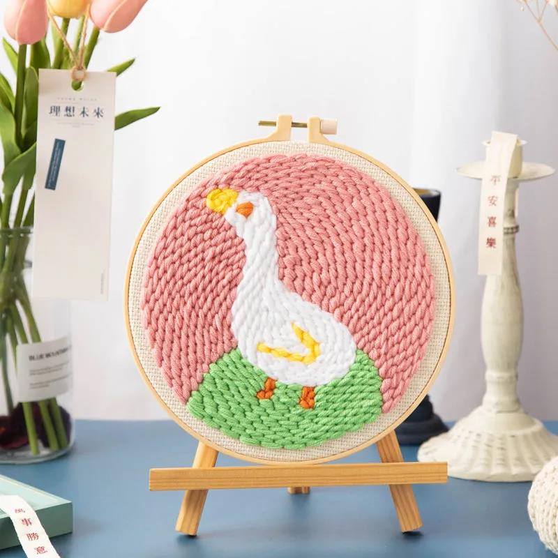 Russian Stamp Stamp Embroidery Handmade Embroidery Diy Material Package Stamp Stamp Xiuledun Embroidery Cross Stitch Yarn Embroidery