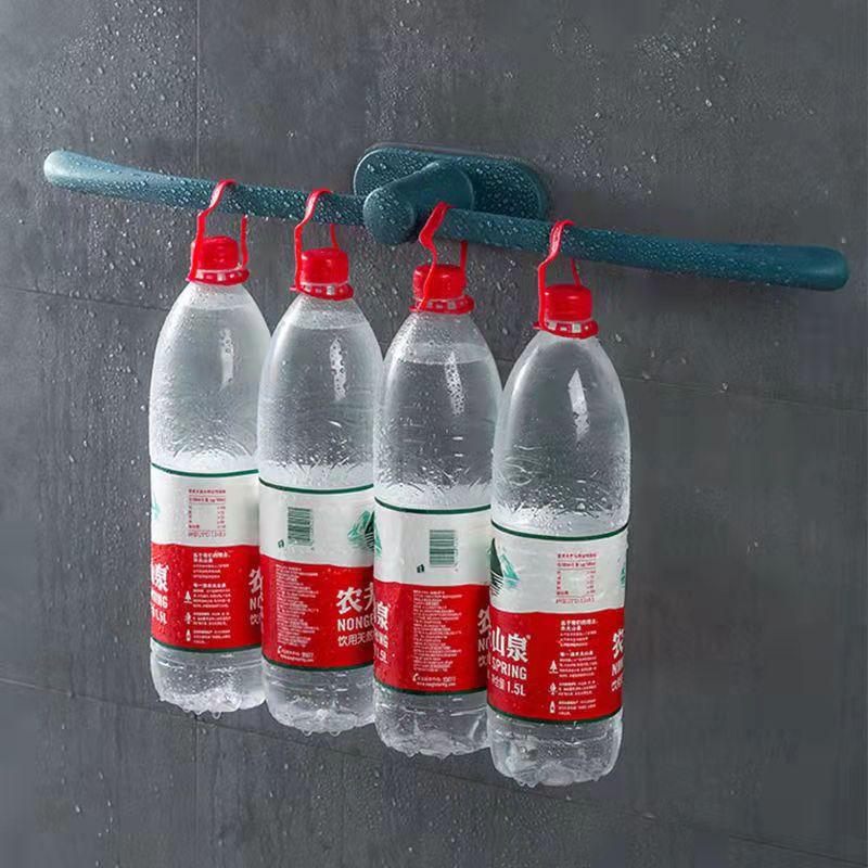 62CM Towel Rack Bathroom Simple And Seamless Storage Rack Bathroom Plastic Bow-shaped Towel Rack Creative Single Rod Towel Rack Slippers Rack Rag Rack