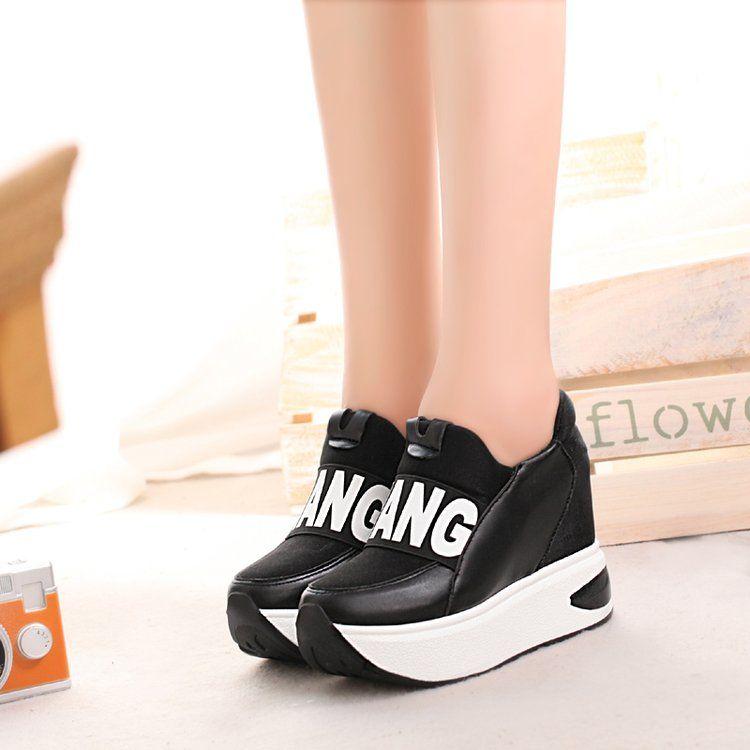 Trifle Thick-soled Lazy Shoes Invisible Increase Women's Shoes All-match Spring and Autumn Korean Women's Travel Shoes