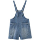 Denim Bib Shorts Female Summer Korean Students Age Reduction Suspenders Jumpsuit Loose Wide-leg Five-point Pants