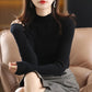 Autumn and Winter Half Turtleneck Slim Sweater Women's Simple Commuter Long-sleeved Top All-match Fashion Bottoming Shirt