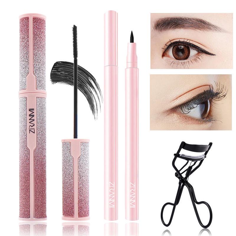 Mascara Mascara Waterproof Elasticity Thick Non-marking Curly Long Lasting Set Not Easy to Discolor
