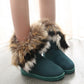 Cotton Shoes Women's Winter Plus Velvet Snow Boots Women's Long Tube Hairy Edge High Waist Thick Bread Shoes Tide