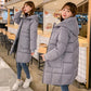 Large Size Women Autumn Winter Warm Long Cotton Coat Thicken Loose Casual Hooded Jacket Outwear