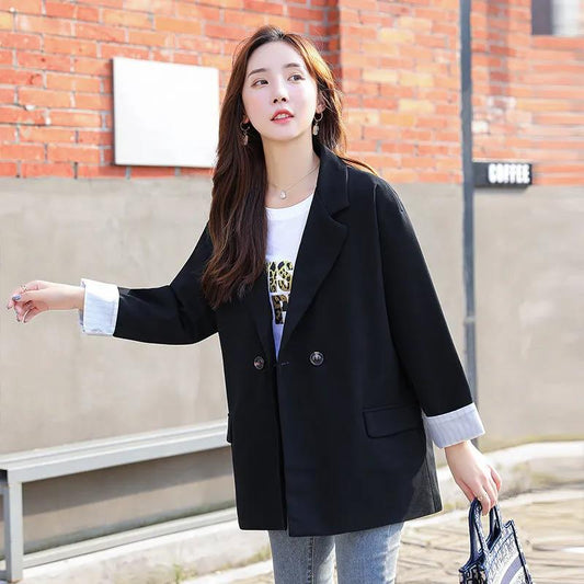 Women's Blazer Loose Casual Design Sense Temperament Thin Blazer Women's Spring and Autumn Long-sleeved Jacket Loose and Comfortable