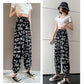 Chiffon Bloomers Women's Summer Letter Printing Graffiti Elastic Waist Loose-fitting Sports Casual Pants