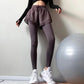 Women's High Waist Elastic Fake Two-piece Fitness Pants Tight Running Hakama Yoga Clothes Quick-drying Sports Slim Trousers Gym Running Pants