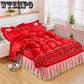 Bedroom Home Kits Bedding Cotton Winter Soft Solid Color Bed Skirt Set
