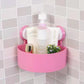 Plastic Suction Cup Bathroom Corner Storage Rack Shower Shelf Kitchen Collecting Basket