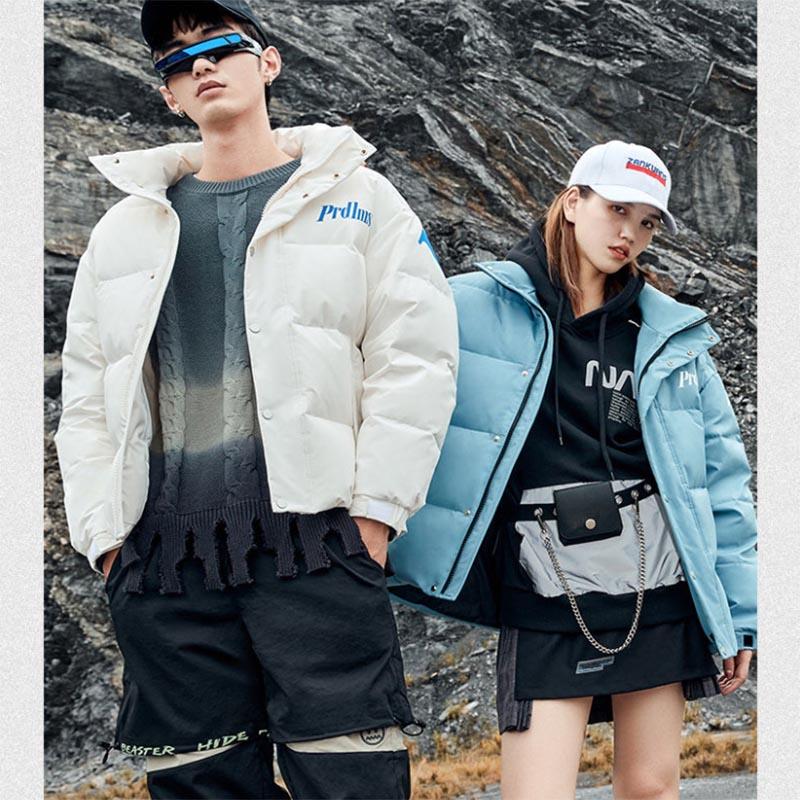 Winter Short Men's Down Jacket Chinese Style Couple Handsome Thick Warm Jacket