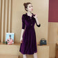 Women's Long Sleeve Thin Dress Wild Large Size Waist Bottoming Skirt Autumn Winter Dress